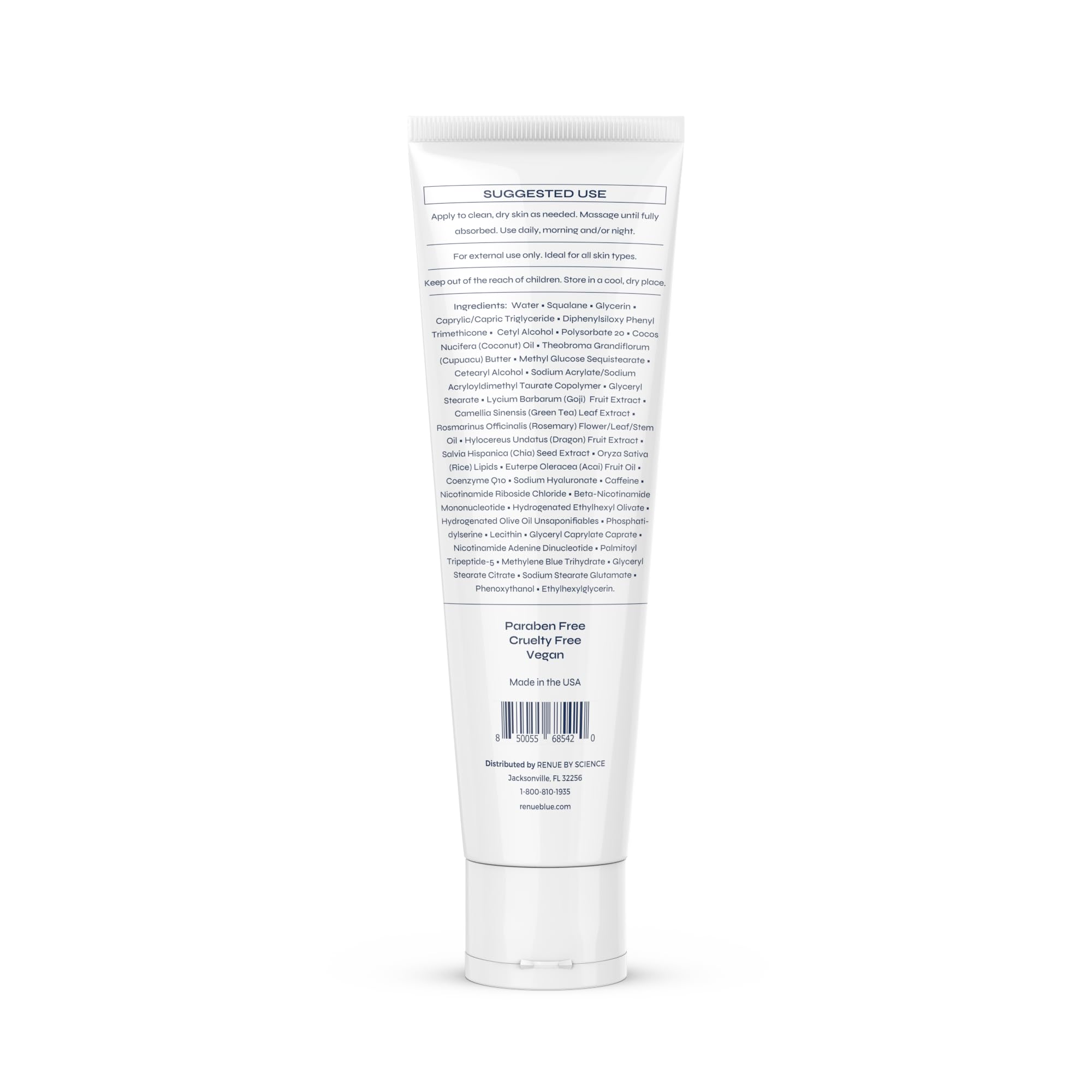 Renue Blue Methylene Blue Moisturizing Body Cream – Liposomal NAD+ Complex with Antioxidants, Peptides, and Botanical Extracts for Hydrated, Healthier‑Looking Skin Renue By ScienceUS supplements