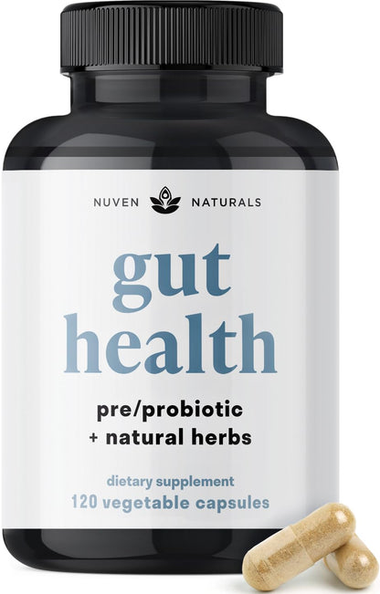 Nuven Naturals All-in-One Gut Health w/Probiotics, Prebiotics, Digestion-Supporting Herbs Nuven NaturalsUS supplements