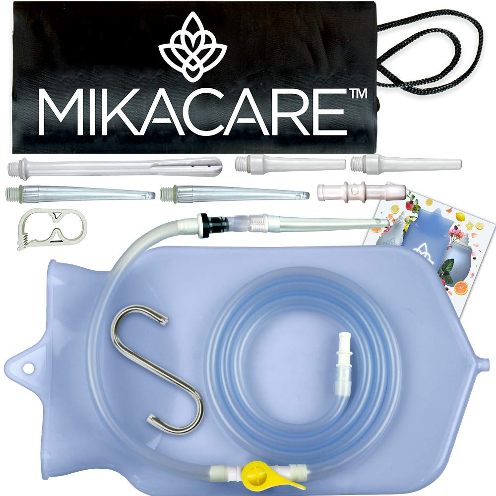 Mikacare Enema Bag Kit Clear Non-Toxic Silicone. for Coffee and Enema Kit for Colon Cleansing - Enema Detox MikacareAu supplements
