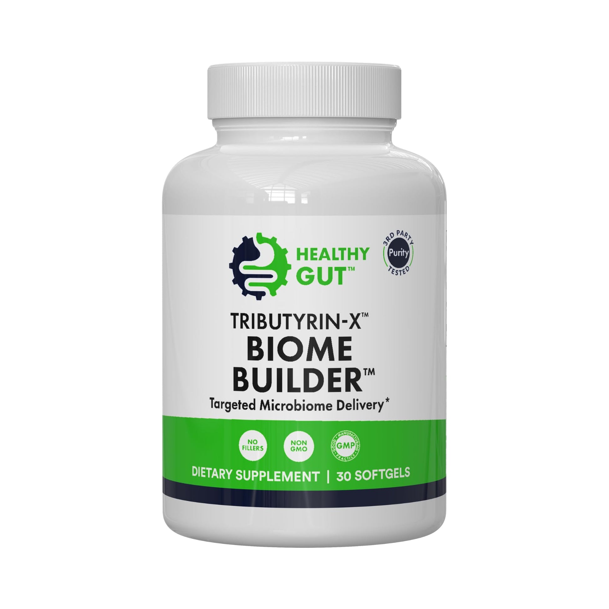 Healthy Gut Tributyrin-X | Most Bioavailable Butyrate Postbiotic for Gut Health & Leaky Gut Support | 99% Pure w/Zero Odor | 30 Softgels Healthy GutAu supplements