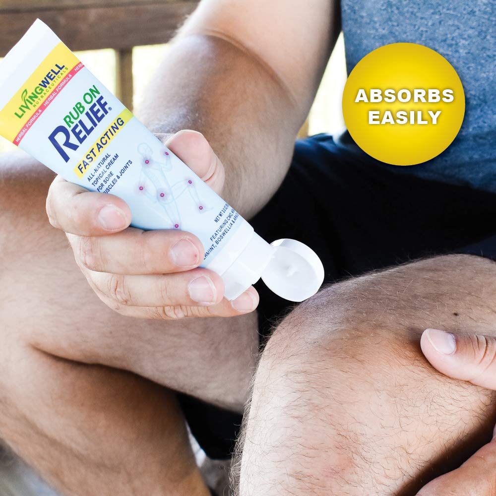 RUB ON RELIEF Fast Acting, Natural Joint and Ache Cream for Muscles, Neck, Back RUB ON RELIEFUS supplements