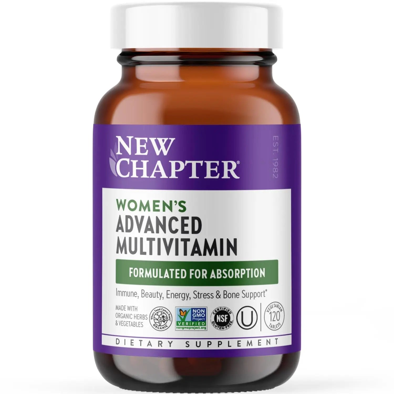 New Chapter Women's Multivitamin Advanced Formula for Stress, Bone, Immune, Beauty & Energy Support, Higher Levels New ChapterAu supplements
