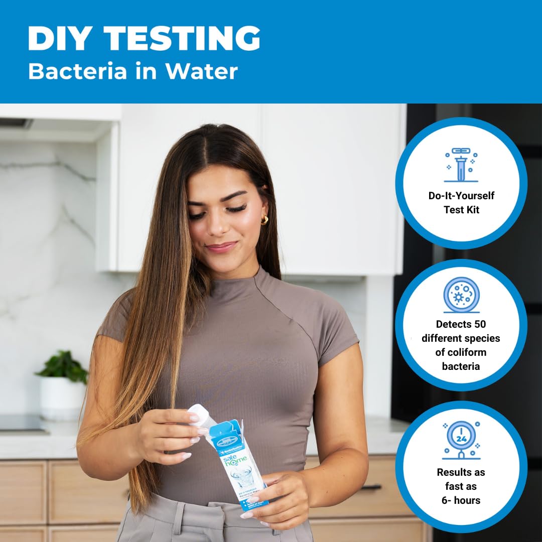 Safe Home® DIY Bacteria in Water Test Kit – Results as Fast as 6 Hours – Detects 50 Different Species of Coliform Bacteria – EPA Lab Certified – Made in the USA – (1 Pack) Safe HomeAu supplements