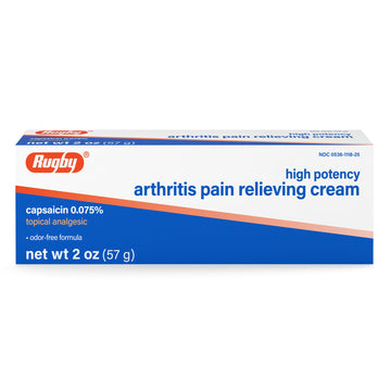Rugby High Potency Capsaicin 0.075% Cream - Pain Relief Cream for Arthritis - 2 Oz (57g), (1 Pack) RUGBY LABORATORIESAu supplements