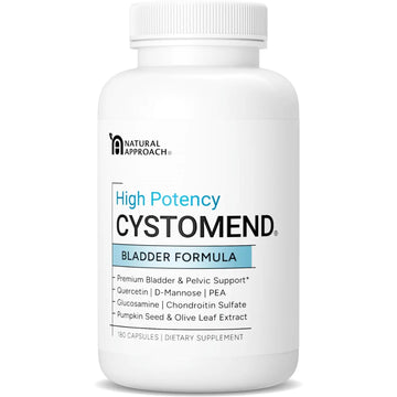 CystoMend Bladder & Pelvic Discomfort Formula (High Potency) - Supports Less Flares & Urgency* - Premium Bladder Support for Women & Men - USA Manufactured & Third-Party Tested - 180 Capsules CystoMendAu supplements