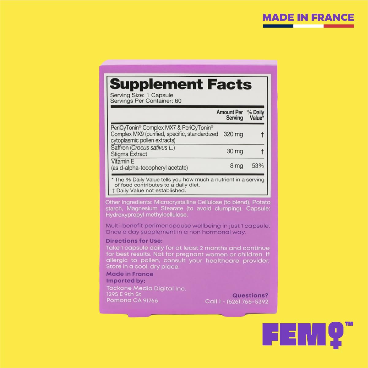 Upsa FEM Perimeno Perimenopause Supplements for Women - Non-Hormonal Pre-Menopause Support for Hot Flashes, Night Sweats, Mood, Sleep & Low Energy - 30 Capsules UpsaAu supplements