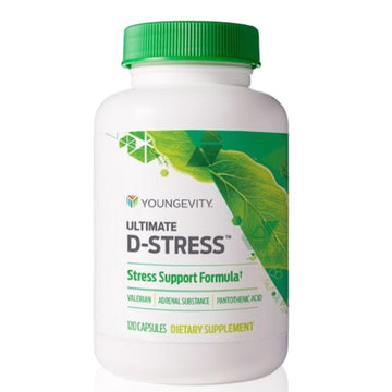 Youngevity Ultimate D-Stress™ – Natural Stress Relief Supplement with Magnesium, Valerian Root Extract, and B Vitamins – Supports Adrenal Health and Nervous System – 120 Capsules YoungevityAu supplements