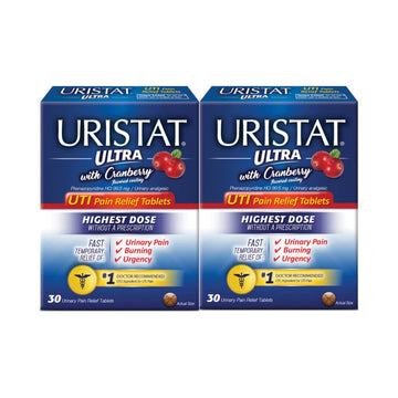 URISTAT Ultra UTI Pain Relief, Cranberry Flavored Coating, 30 Tablets (Pack of 2) URISTATAu supplements
