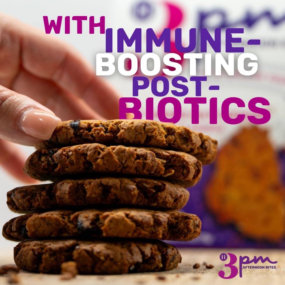 3PM Afternoon Bites Cranberry Flaxseed Cookies with Postbiotics, 5g of Protein, 15 Cookies 3PM AFTERNOON BITESAu supplements