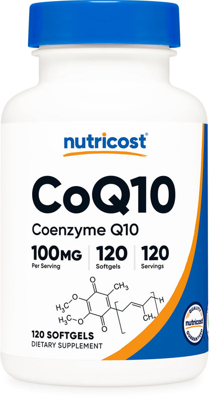 Nutricost CoQ10 Softgels (120 Servings / 100 Mg CoQ10 Per Serving) | Better Absorption NutricostUS supplements