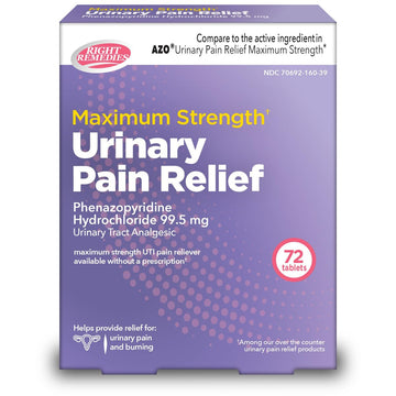 RIGHT REMEDIES Urinary Pain Relief Phenazopyridine HCl 99.5mg Tablets | Maximum Strength OTC for Fast Relief of UTI Pain, Burning and Bladder discomfort | Generic AZO Maximum Strength (72 Count) RIGHT REMEDIESAu supplements
