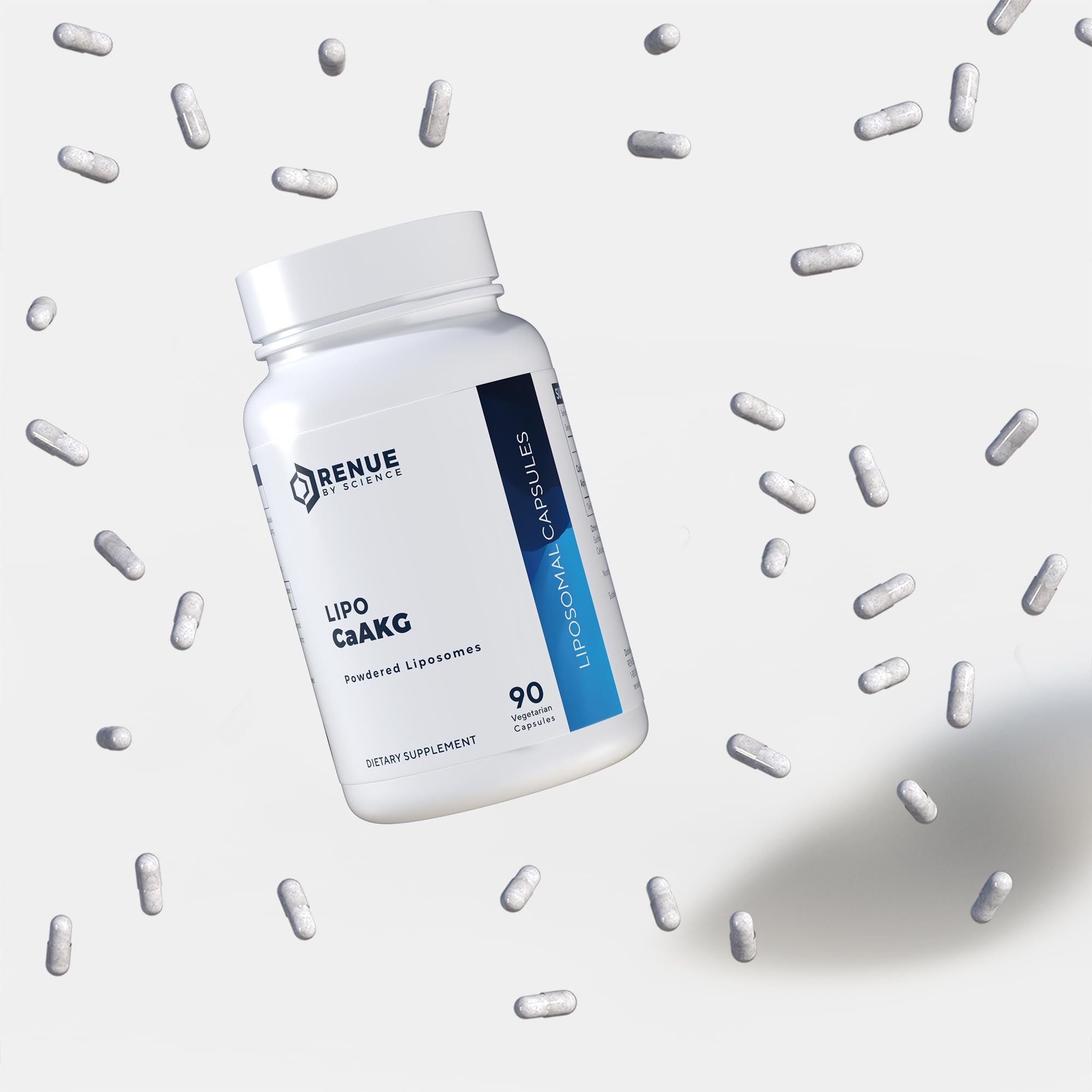RENUE by SCIENCE CA AKG Supplement | High Strength Liposomal Calcium AKG | 90 Calcium Alpha-Ketoglutarate Capsules - 300mg CA AKG per Serving CA-AKG Supplement | Non-GMO & Made in The USA Renue By ScienceUS supplements