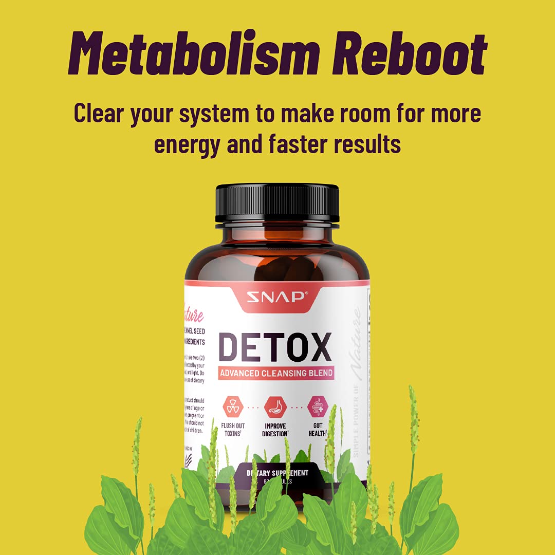 Snap Supplements Detox Cleanse Capsules - Advanced Blend for Full Body Detox & Cleans Snap SupplementsUS supplements