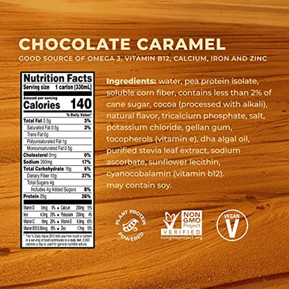 Evolve Plant Based Protein Shake, Chocolate Caramel, 20g Vegan Protein, Dairy Free EvolveUS supplements