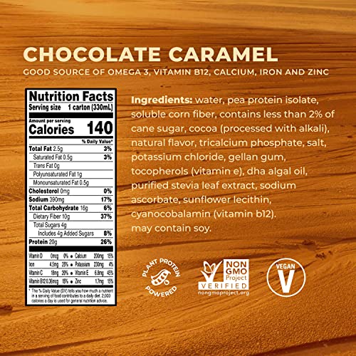 Evolve Plant Based Protein Shake, Chocolate Caramel, 20g Vegan Protein, Dairy Free EvolveUS supplements