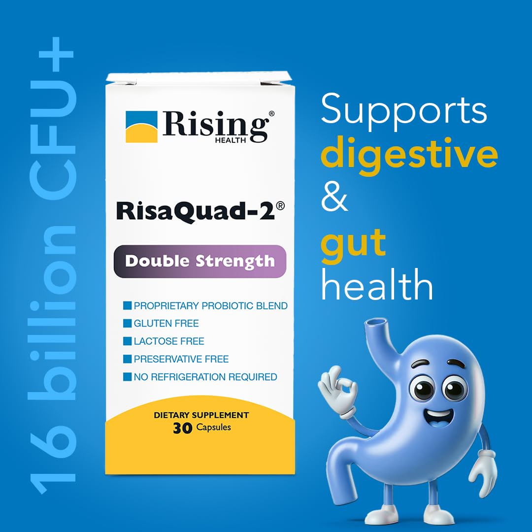 Rising Risaquad-2 Probiotic Dietary Supplement -375mg Pack of 30 Capsules RisingAu supplements