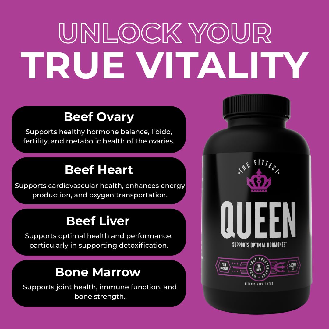 The Fittest Queen Organ Supplement, Hormone & Energy Support, 180 Capsules The Fittest EverAu supplements