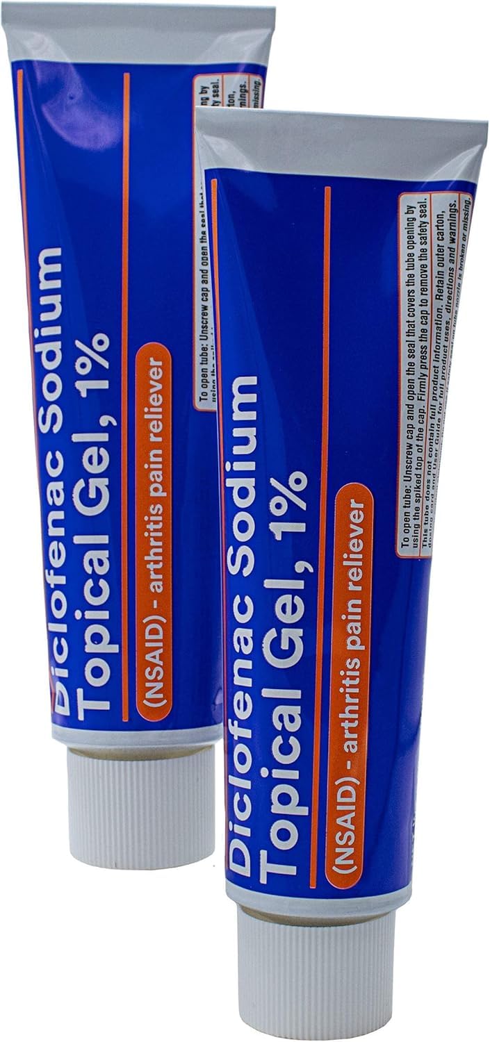 GeriCare Topical Arthritis Pain Relief Gel Diclofenac Sodium 1% (NSAID) Hand Wrist Elbow Foot Ankle Knee Extra-Strength Pain Reliever- Anti-inflammatory Arthritis Pain Treatment, 3.53oz (2 Pack) GeriCareAu supplements
