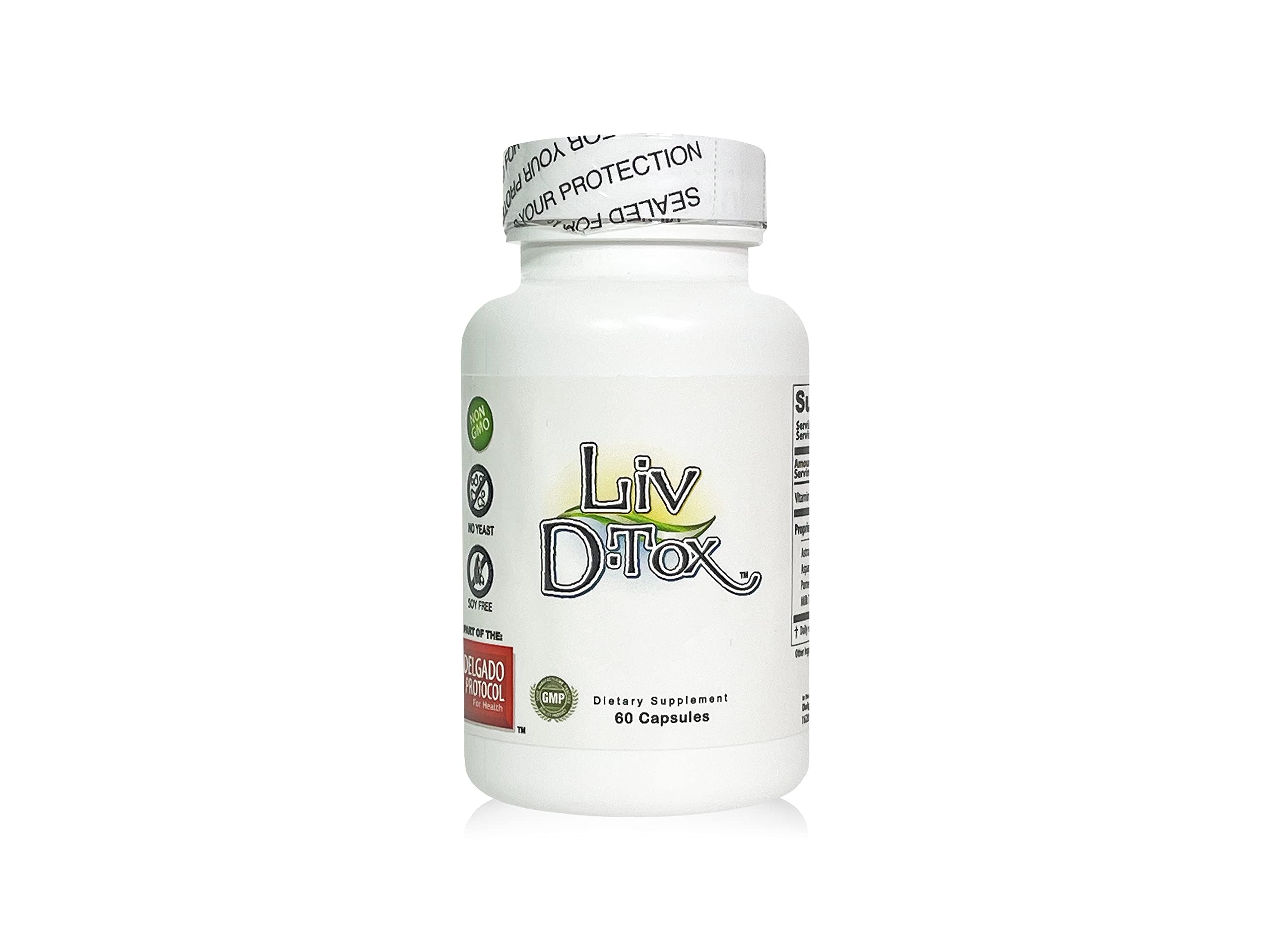 Liv D-Tox - 60 Capsules - Liver Detox and Cleanse Support Health Supplement, with Turmeric The Delgado Protocol for HealthAu supplements