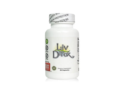 Liv D-Tox - 60 Capsules - Liver Detox and Cleanse Support Health Supplement, with Turmeric The Delgado Protocol for HealthUS supplements
