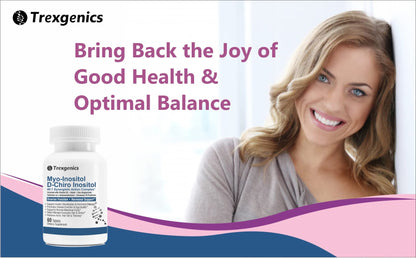 Trexgenics SYNERGISTIC & ADVANCED PCOS Support Myo-Inositol 1000 mg, D-Chiro TrexgenicsUS supplements