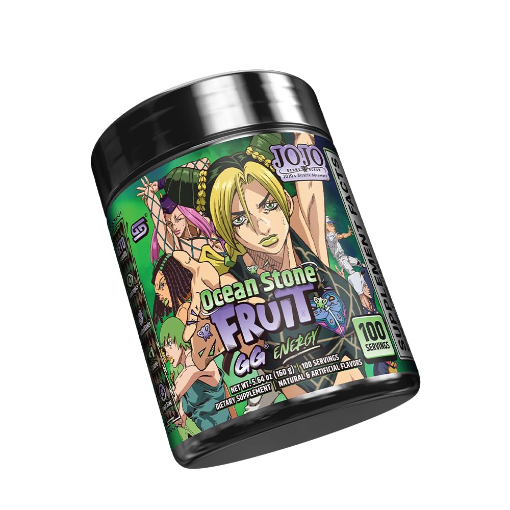 Gamer Supps GG Energy - JoJo's Ocean Stone Fruit (100 Servings) - Keto Friendly Gaming Energy and Nootropic Blend, Sugar Free + Organic Caffeine + Vitamins, Powder Drink Gamer SuppsAu supplements