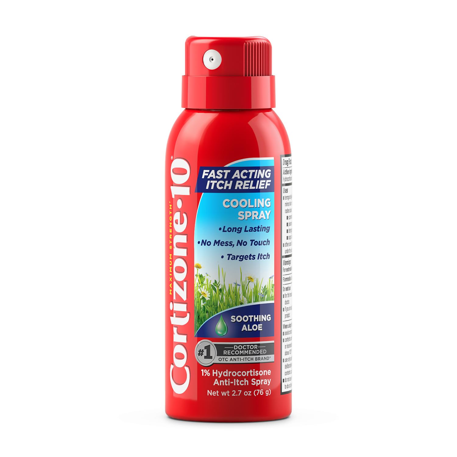 Cortizone 10 Maximum Strength Soothing Aloe Itch Relief Cooling Spray, 1% Hydrocortisone, Fast-Acting, Anti-Itch Spray for Bug Bites, Rash, Eczema, Psoriasis, Poison Ivy, Oak, Sumac, 2.7 oz Cortizone 10Au supplements