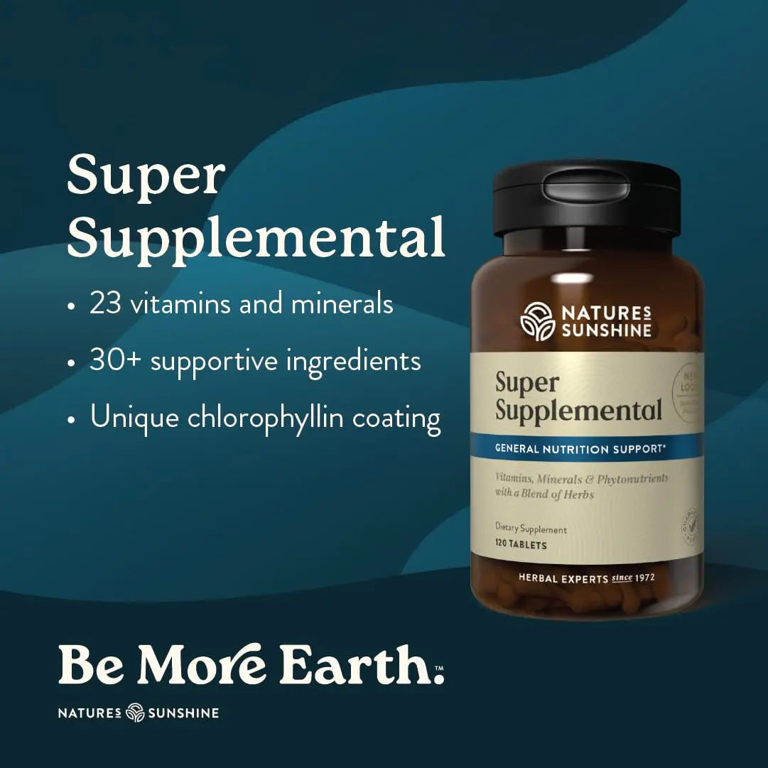 Nature's Sunshine Super Supplemental: Complete Multivitamin with Minerals, Antioxidants & More for Nutritional Gaps, Overall Health, Immune & Energy Support. 120 Tabs Nature's Sunshinenz supplements