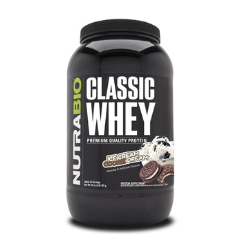 NutraBio Classic Whey Protein Powder- 25G of Protein Per Scoop - Ice Cream Cookie NutraBioUS supplements