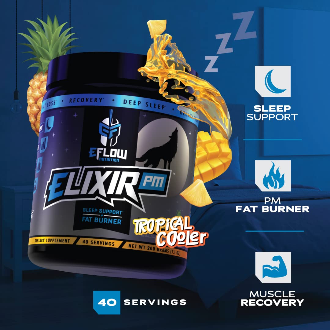 eFlow Nutrition Elixir PM - Night time Fat Burner and Natural Sleep Support - GABA, l-carnitine eFlow NutritionAu supplements