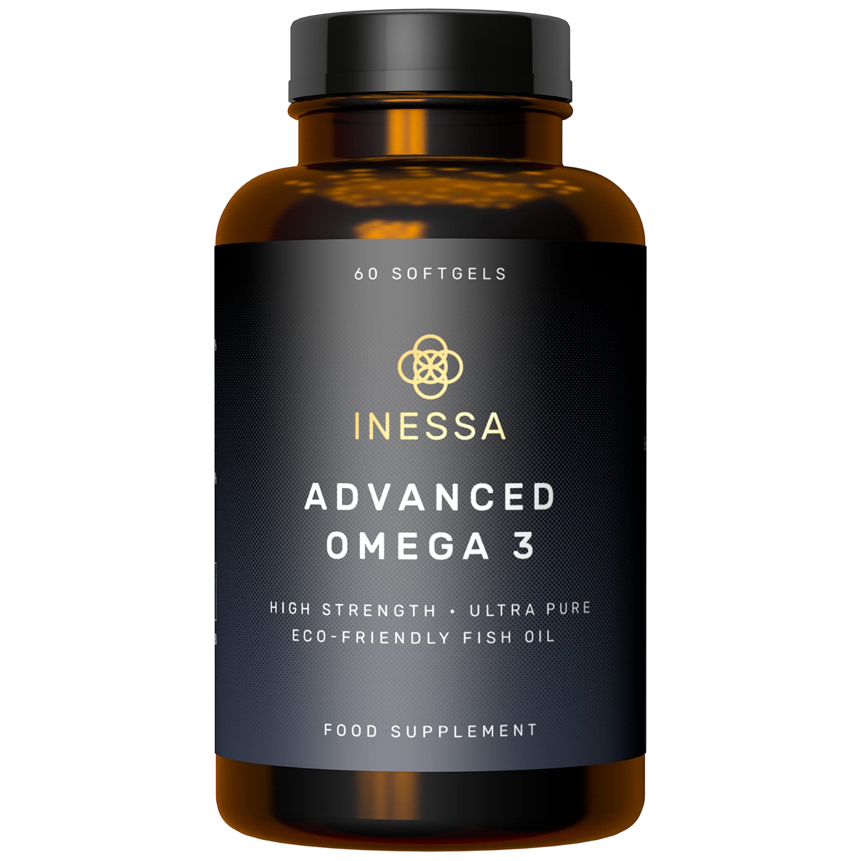 Omega 3 Fish Oil 1200mg (480mg EPA/360mg DHA per capsule) High Strength, Ultra Pure InessaUS supplements