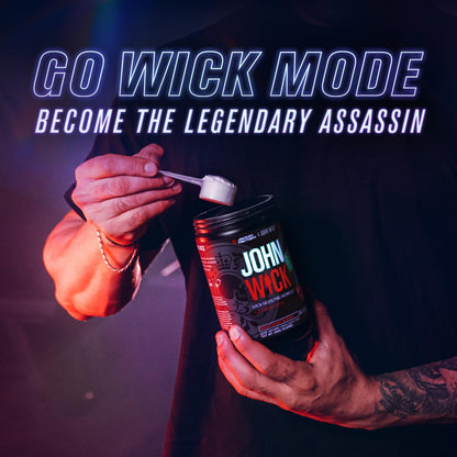 Jacked Factory X John Wick - Wick Mode Pre Workout Powder - Intense Energy, Battle-Ready Focus, Unstoppable Commitment, and Sheer Will Jacked FactoryUS supplements