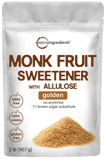 Golden Monk Fruit Sweetener with Allulose, 2 lbs | No Erythritol, No Aftertaste Micro IngredientsAu supplements