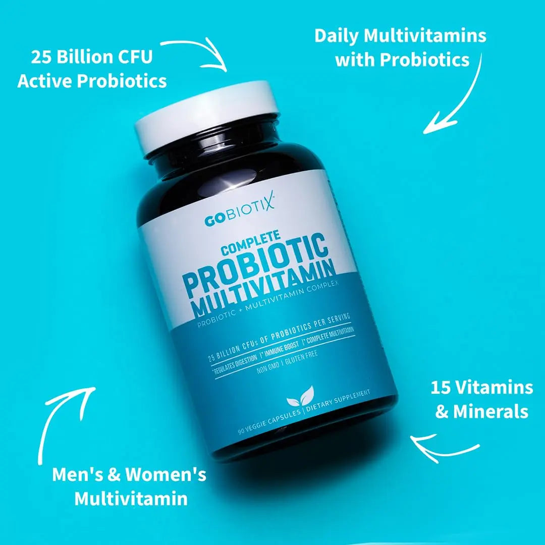 GOBIOTIX Multivitamin with Probiotics and Digestive Enzymes - 25 Billion CFU - Digestive Health, Probiotics for Women and Men GOBIOTIXAu supplements
