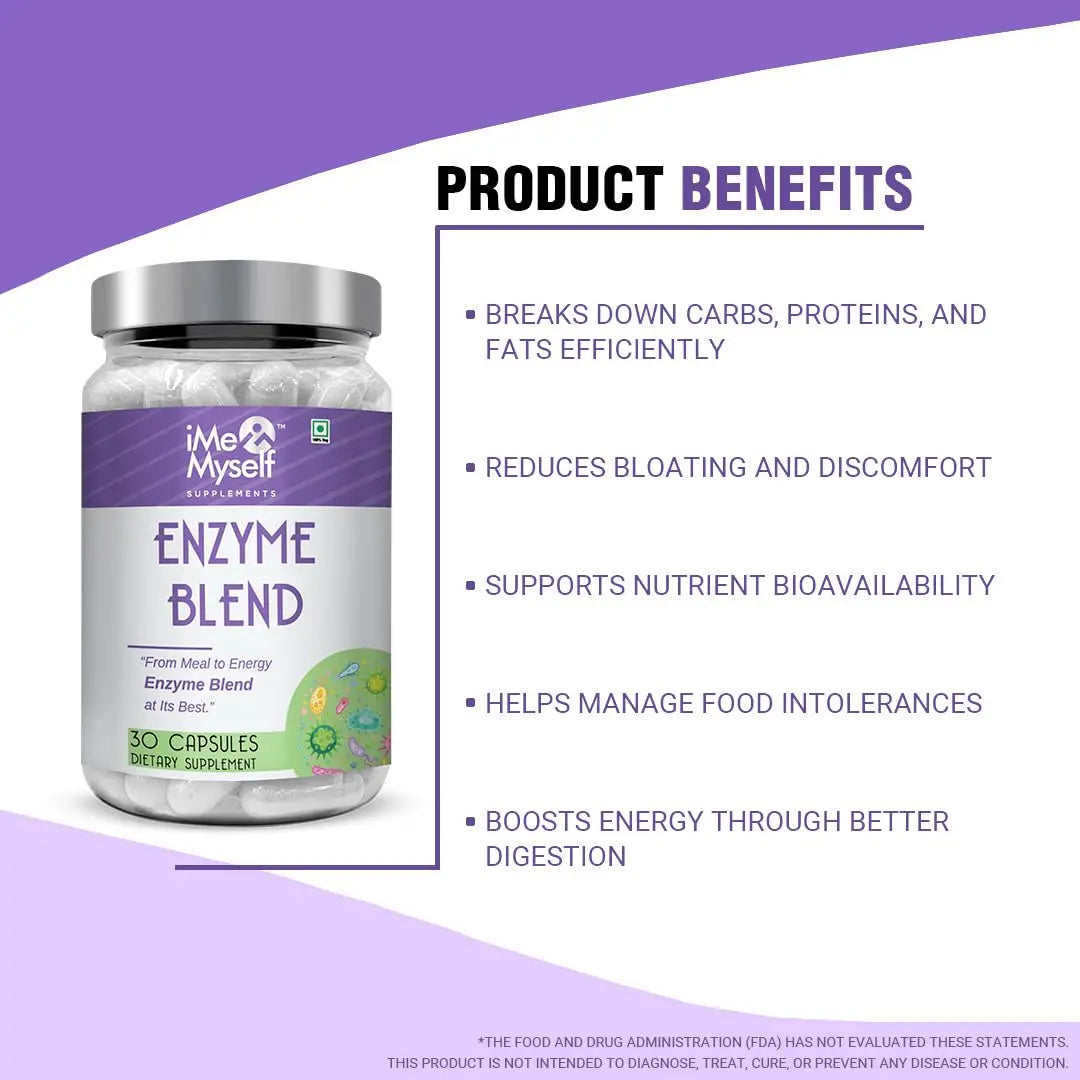 iMeMyself Enzyme Blend | 30 Veg Capsules iMeMyselfnz supplements