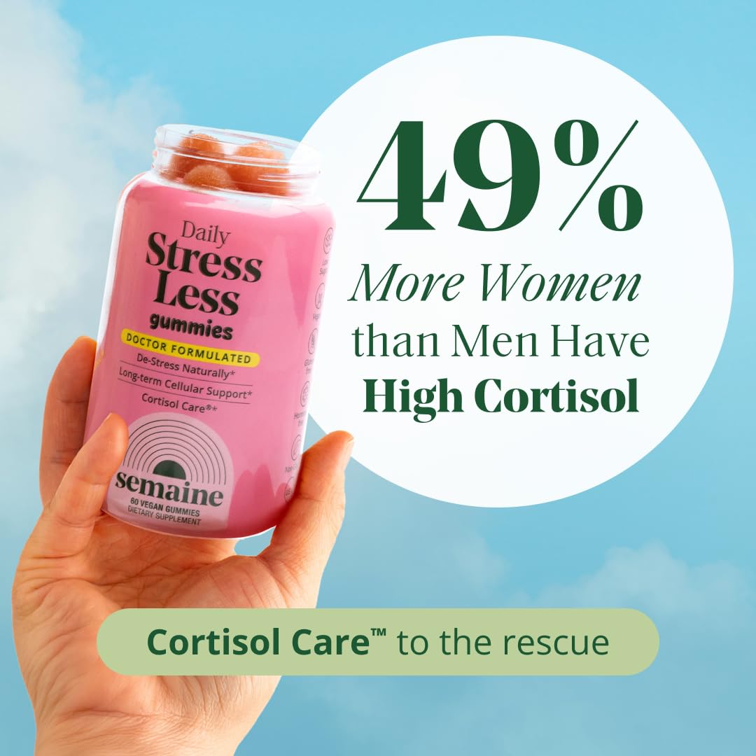 Semaine Stress Less Gummy with Cortisol Care™ 60 Count – Daily Support for Stress, Mood & Sleep SemaineAu supplements