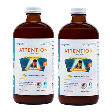 LIQUIDHEALTH Attention, Liquid Multivitamin for Kids & Teens - Improves Memory Retention, Concentration, Focus, Mood, Relaxation & Calming LIQUIDHEALTHAu supplements