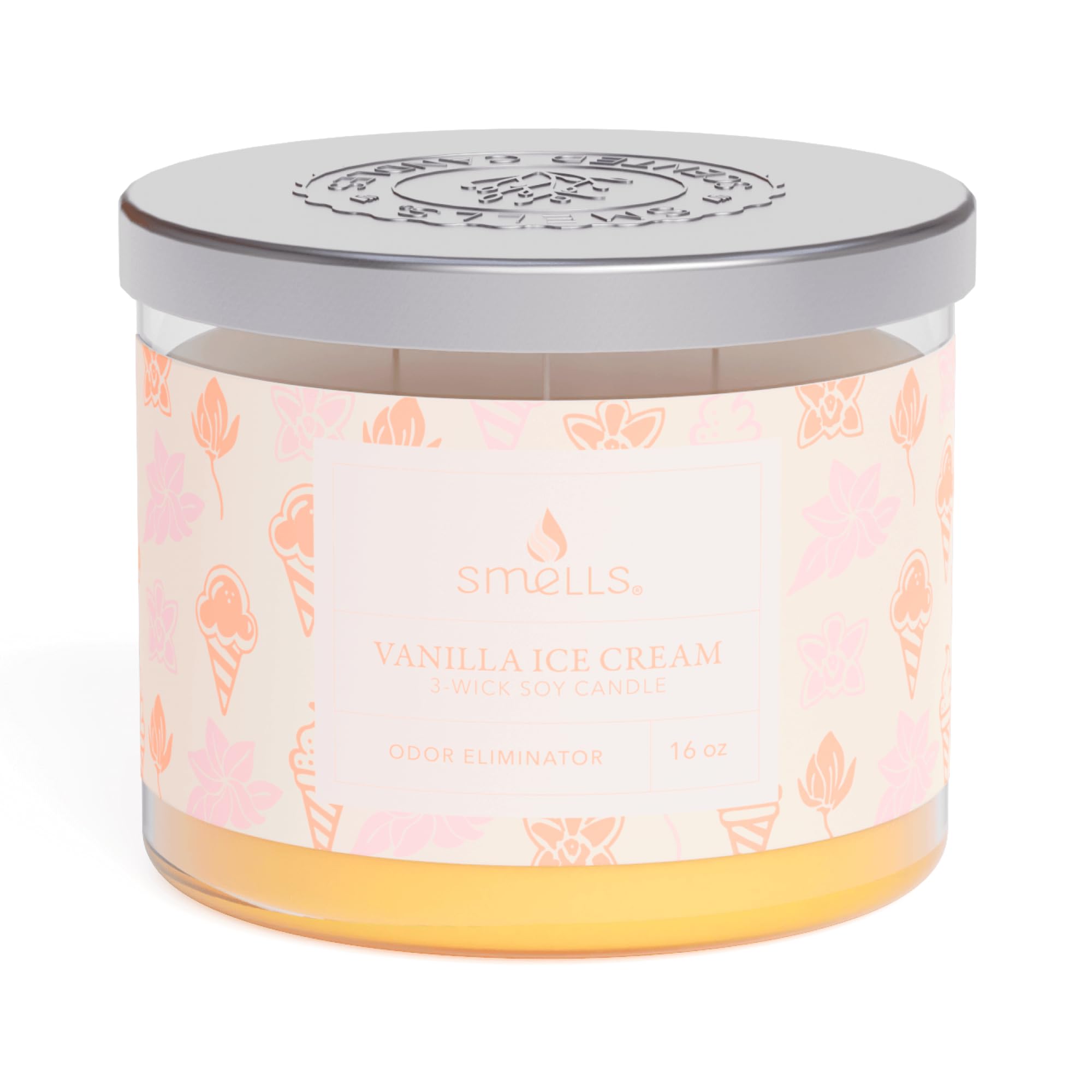 Smells - Odor Eliminator - Premium Soy Wax Jar Scented Candle 12oz. and 16oz. - 100% Cotton Single Wick SmellSAu supplements