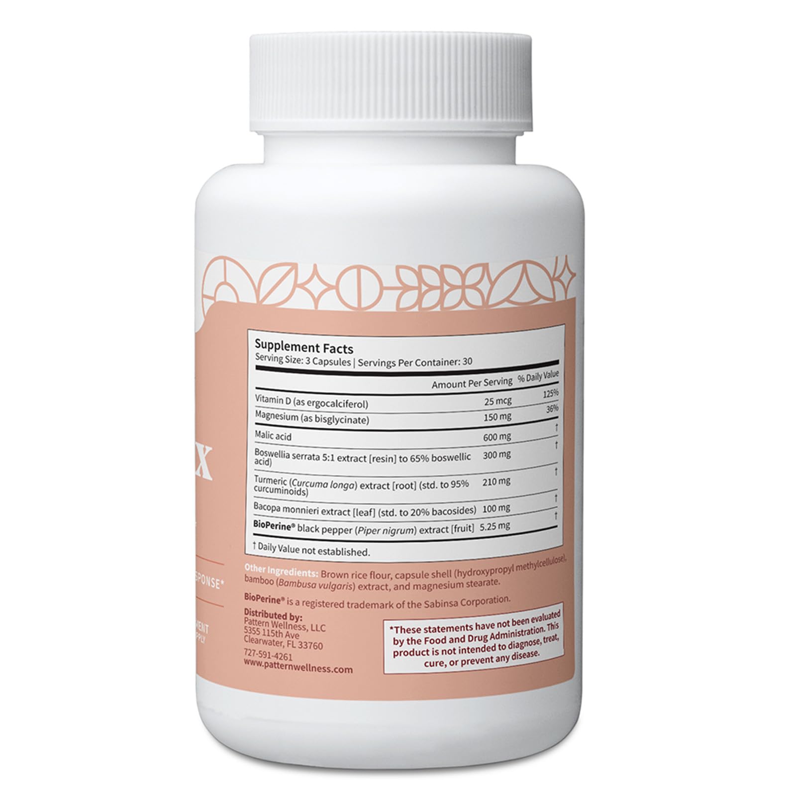 Pattern Wellness Fibro Complex – Advanced Formula with BioPerine® for Nutrient Absorption – Supports Muscle, Joint & Mobility Health – 90 Vegan Capsules Pattern WellnessAu supplements