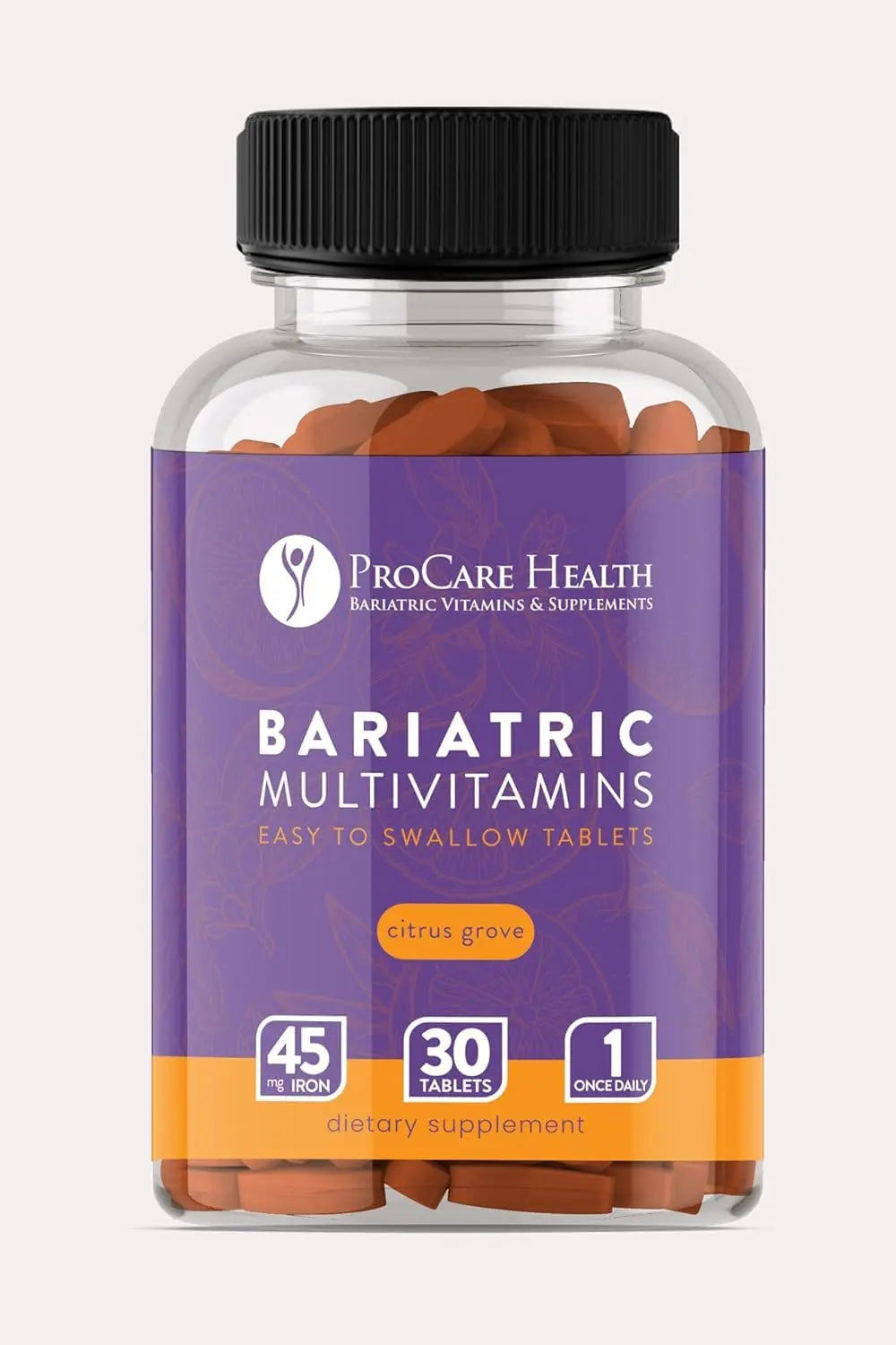 Procare Health Bariatric Multivitamin with Iron 45mg Easy to Swallow 30 Tablets - Post Op Bariatric Vitamins for Gastric Bypass Pills ProCare HealthAu supplements