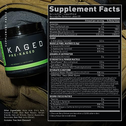 Kaged Original Pre Workout Powder | Krisp Apple | Pre-Kaged | Formulated with Creatine KagedAu supplements