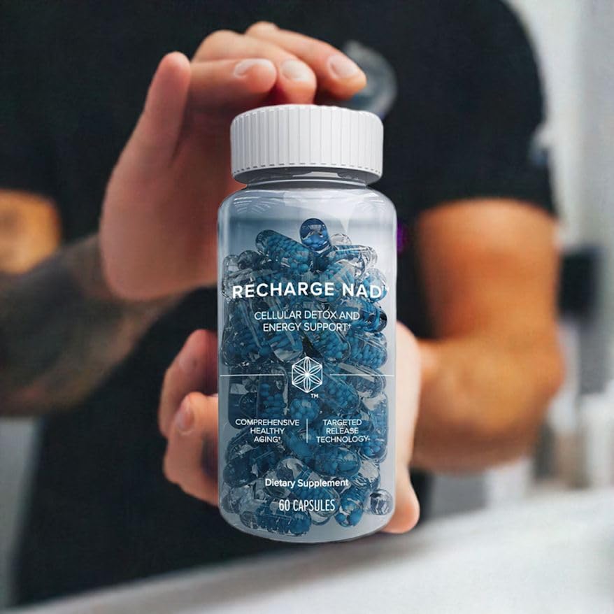 Isagenix Recharge NAD - Cellular Detox, Comprehensive Healthy Aging, and Energy Support - 1 Bottle - 60 ct Targeted Release Capsules IsagenixAu supplements
