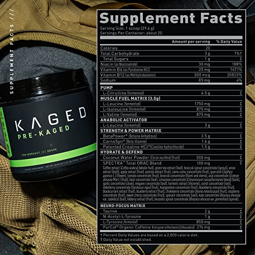 Kaged Original Pre-Workout Powder | Fruit Punch | Pre Formulated with Creatine, Beta Alanine KagedAu supplements