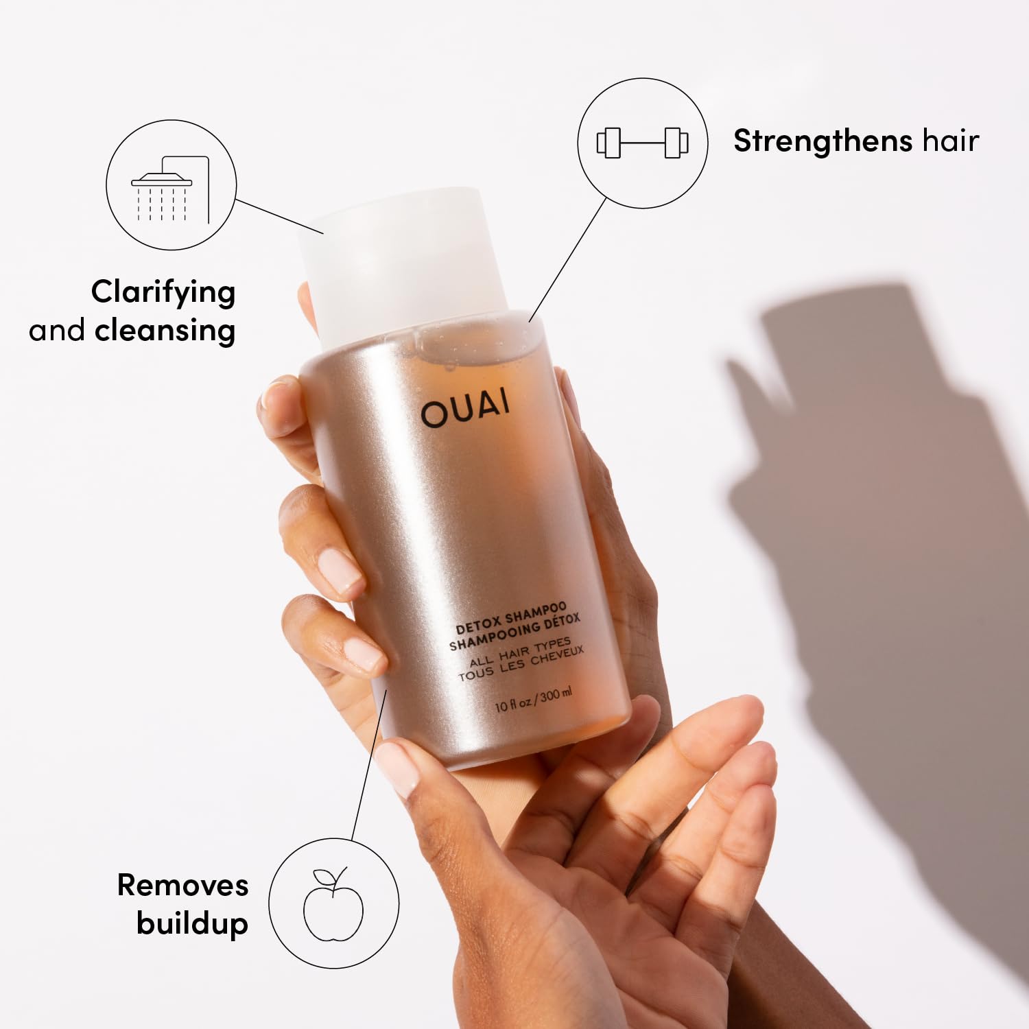 OUAI Detox Shampoo Refill - Clarifying Shampoo for Build Up, Dirt, Oil, Product and Hard Water - Apple Cider Vinegar & Keratin for Clean, Refreshed Hair - Sulfate-Free Hair Care (32 oz) OUAIAu supplements