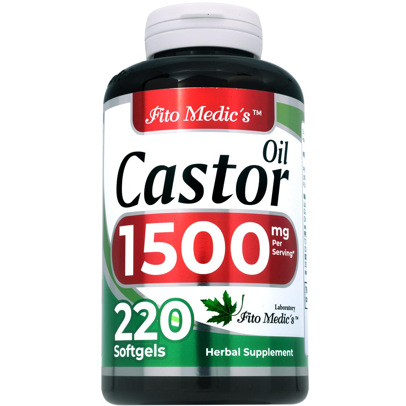 Lab | castor oil pills |220 softgels |1500 mg| castor oil capsules | castor oil capsules organic FITO MEDIC'SUS supplements