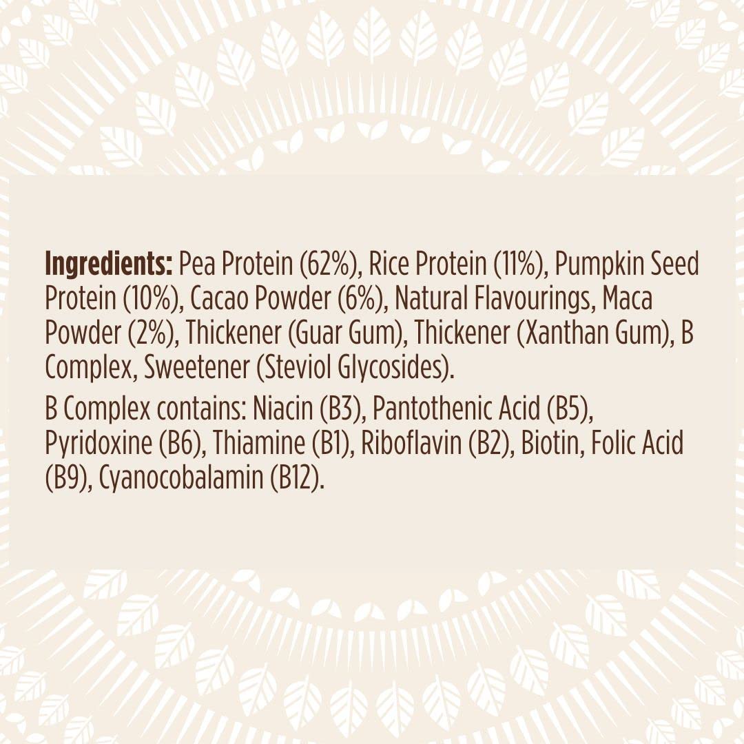 Pulsin - Cacao & Maca Vegan Supershake - 300g - Plant Based Vegan Energy Support Protein Powder PulsinAu supplements