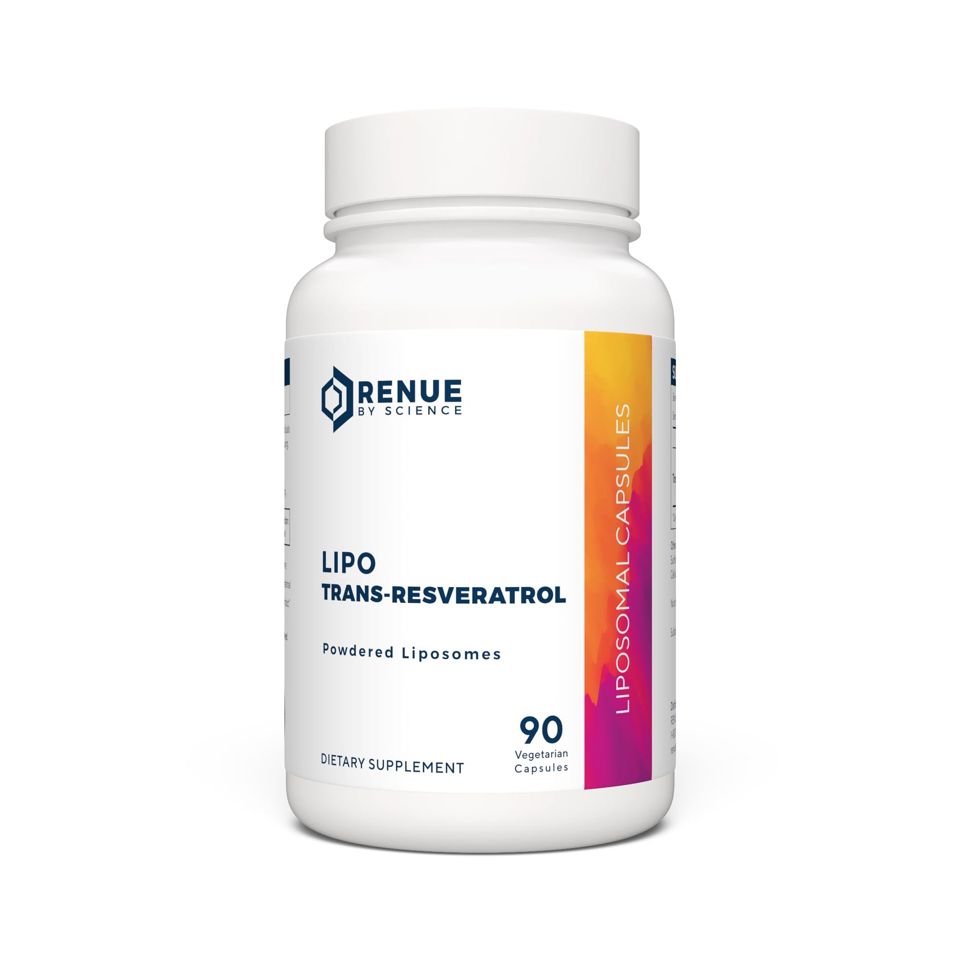 Renue By Science Resveratrol | High Strength Liposomal Resveratrol Supplement | 90 Trans Resveratrol Capsules - 125mg Reservatrol per Serving | Non-GMO | Made in The USA Third-Party Tested Renue By ScienceUS supplements