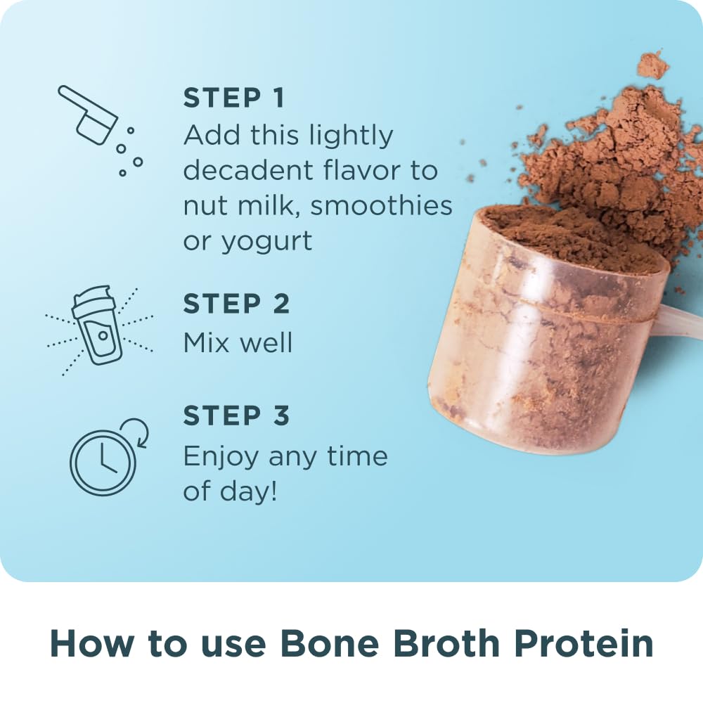 Ancient Nutrition Protein Powder Made from Real Bone Broth, Chocolate, 20g Protein Per Serving, 20 Serving Tub, Gluten Free Hydrolyzed Collagen