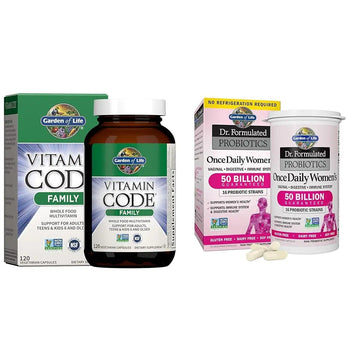 Garden of Life Multivitamin Family Formula 120 Capsules & Dr Formulated Probiotics for Women 30 Capsules Bundle Garden of LifeAu supplements