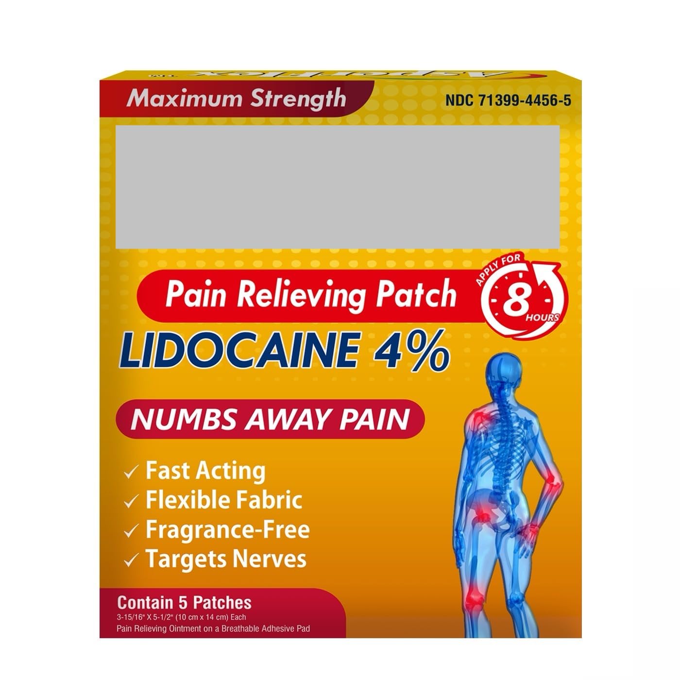 Lidocaine 4% 8-Hour Pain Relief Patch by Akron Pharma FKSDAu supplements